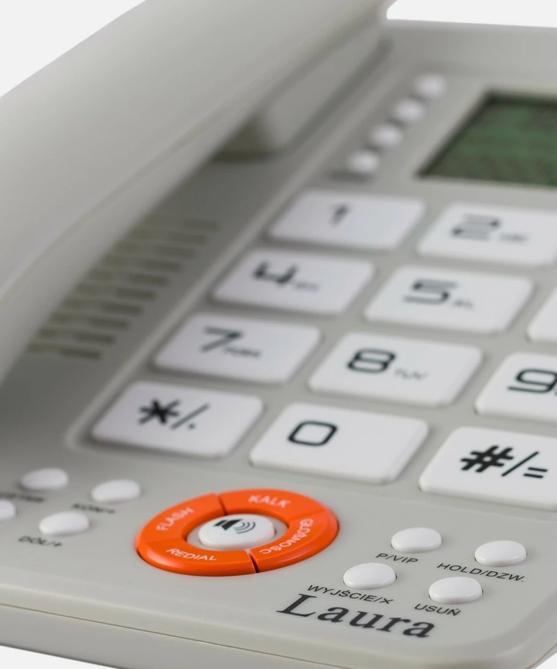 Fiksni telefon z žico Mesmed MT-816 Laura, siv