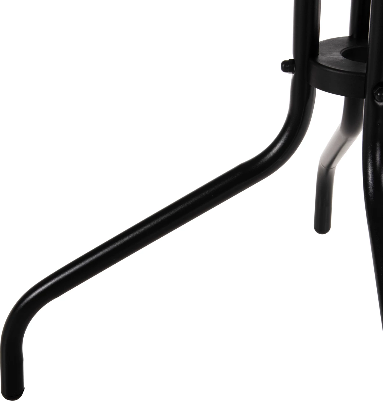 Zunanja miza kvadratna FIGO FH5035.03 iz črnega kovinsko-steklenega materiala 60Χ60Χ70Hcm