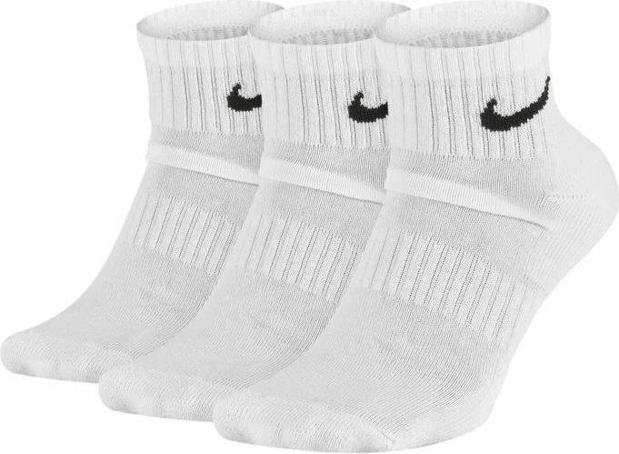 Trenirne nogavice Everyday Cushion Ankle, Nike, bele