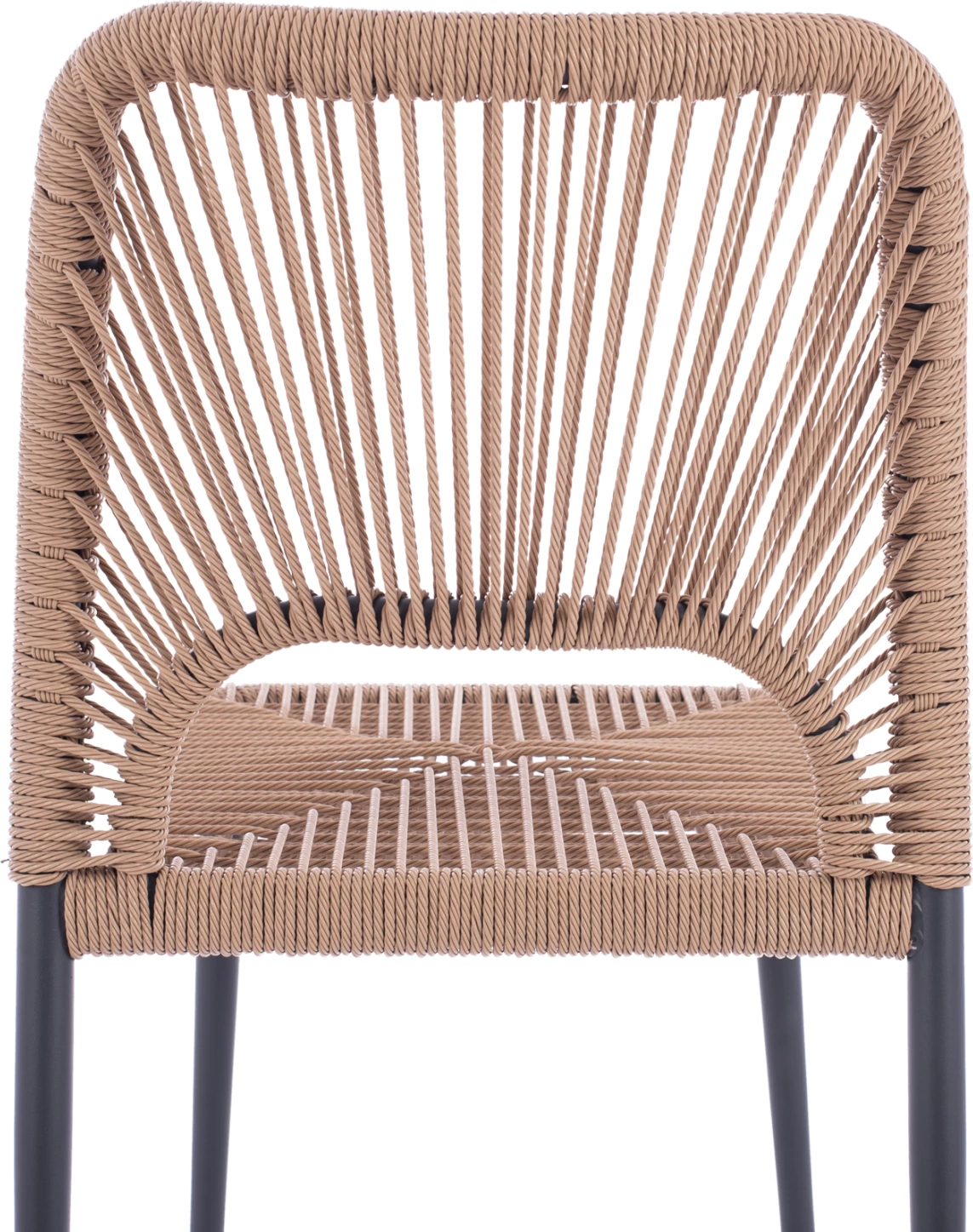 Siva aluminijasta stol z bež PE vrvjo FH5770.02 45x63x82Y cm