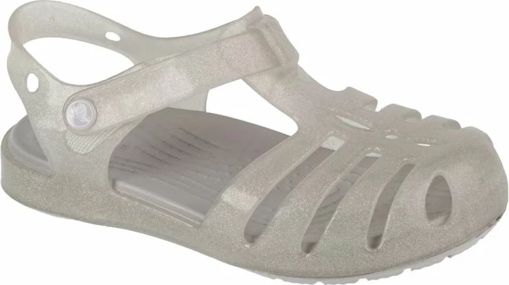 Sandali za otroke Crocs Isabella Jr, sivo/srebrni