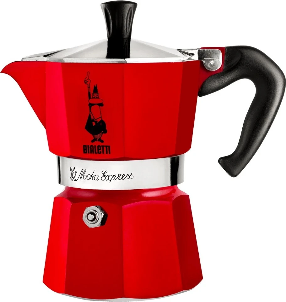 Ročni kavni aparat Bialetti Moka Espress, rdeč