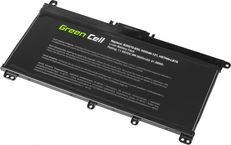 Baterija Green Cell za HP Pavilion 15-CC, 11,55V, 3600 mAh, črna