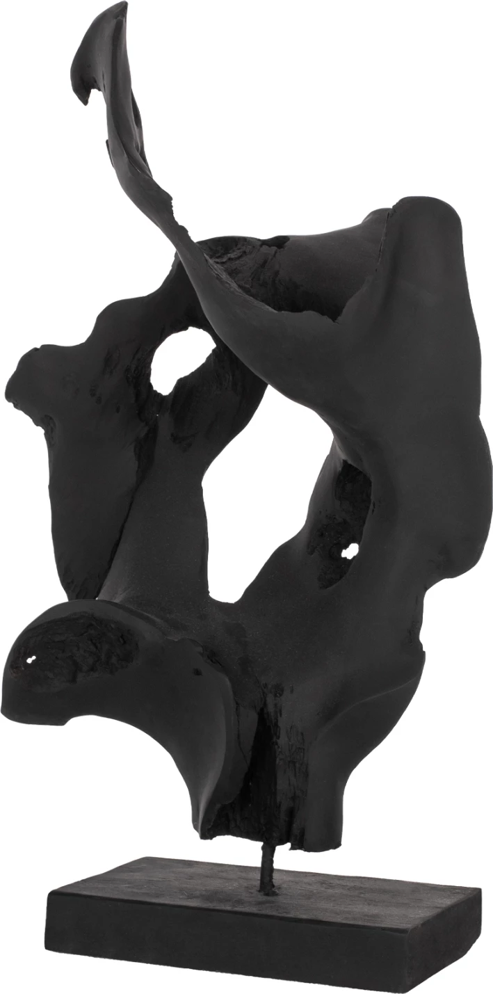 Namizna dekoracija iz masivnega tikovega lesa črne barve 26Χ16Χ70H