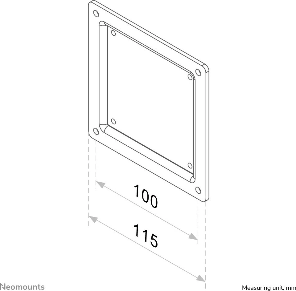 Adapter za VESA 10–30", črn, jeklo — Newstar FPMA-VESA100