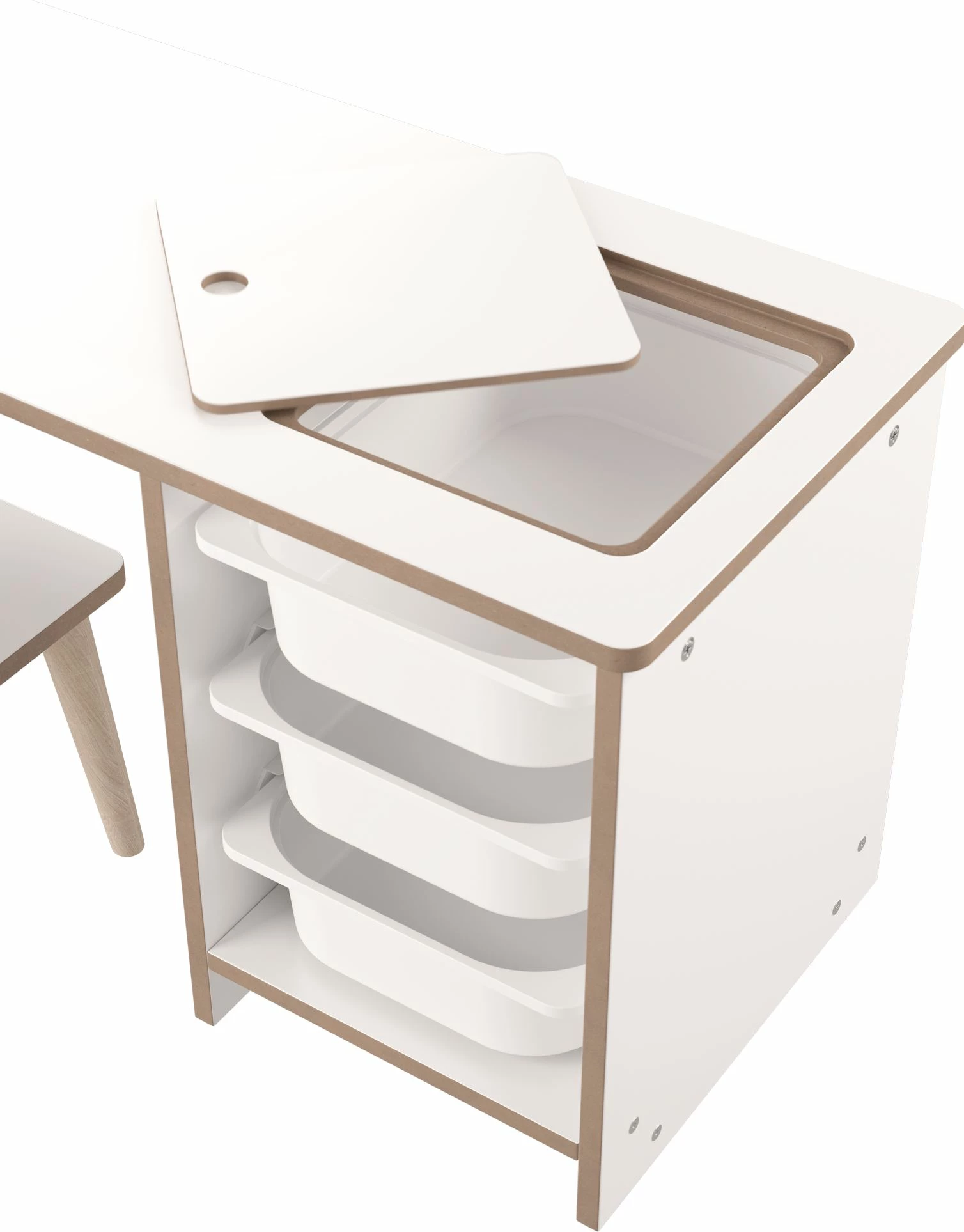 Otroški set mize in stolov Hanah Home Soho, bel