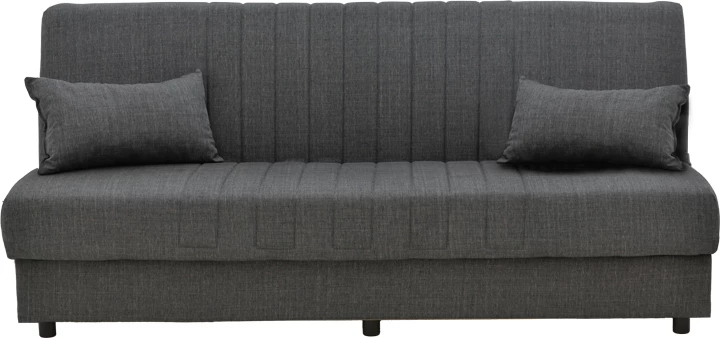 Raztegljiv trosed s shranjevalnim prostorom Romina, antracit blago, 190x75x85 cm