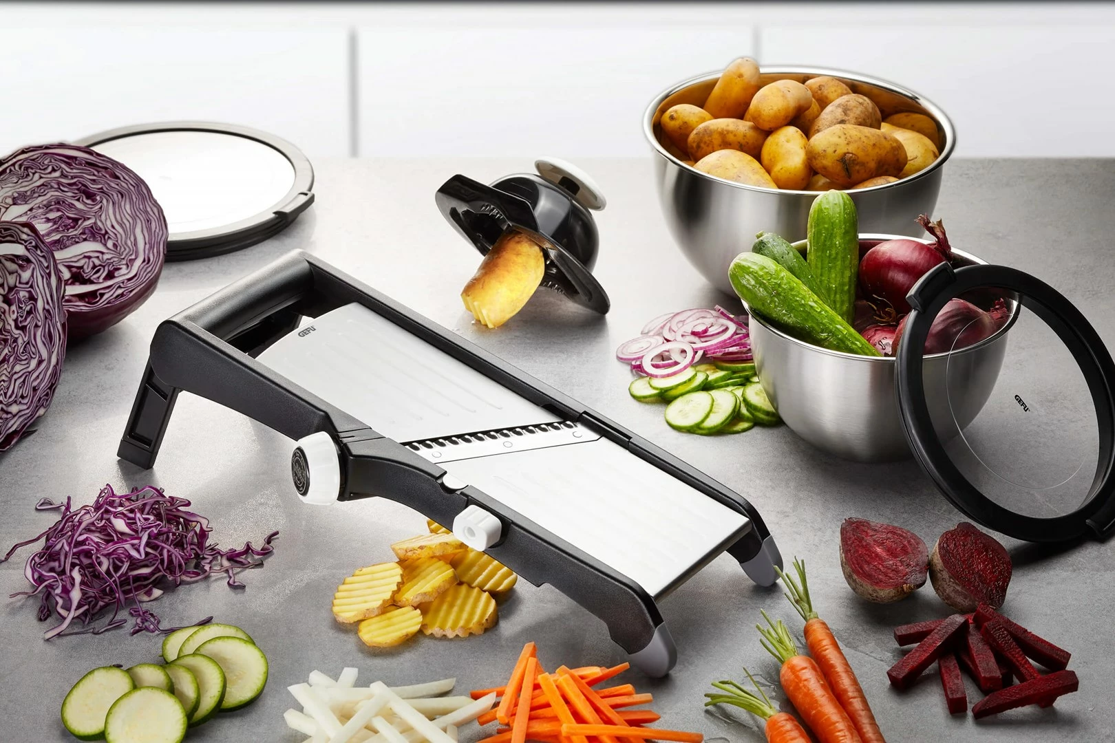 Ribež GEFU VOLARI G-89429, inox, črn