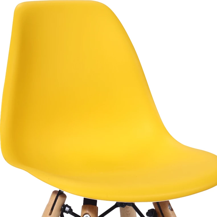 Otroški stol Julita, PP rumen, naravni jesen, 35x31x57,5 cm, komplet 4 kosov