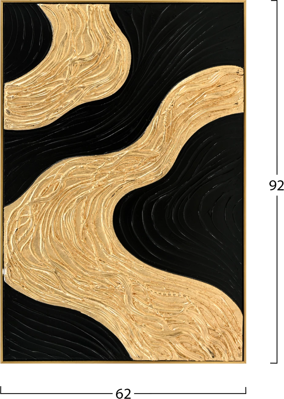 Stenska slika 3D FH4548.01 z bež PS okvirjem - ročno izdelane oblike 62x4,5Χ92Hcm