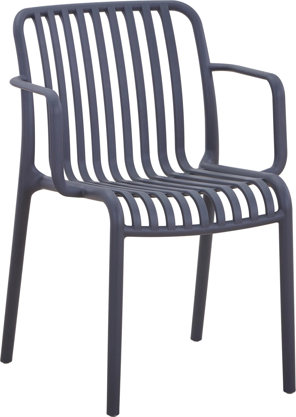 Zunanji naslanjač CONVEE FH6105.03 iz polipropilena v sivi barvi 55x56x79H cm