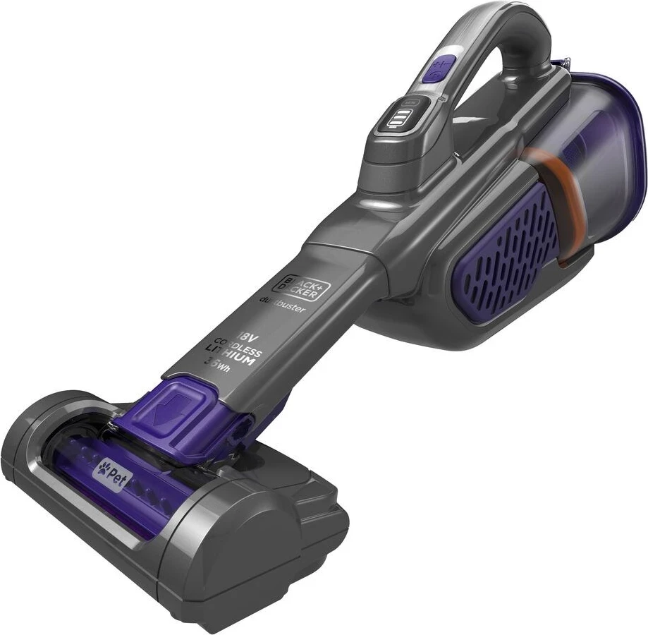 Ročni sesalnik Black & Decker, 36 W, vijolično/siv
