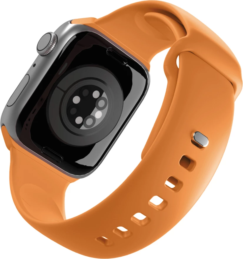 Silikonski pašček za Apple Watch, Puro Icon PUICNAW44ORA17, za 44/45/46/49 mm, 2 paščka S/M + M/L, oranžen
