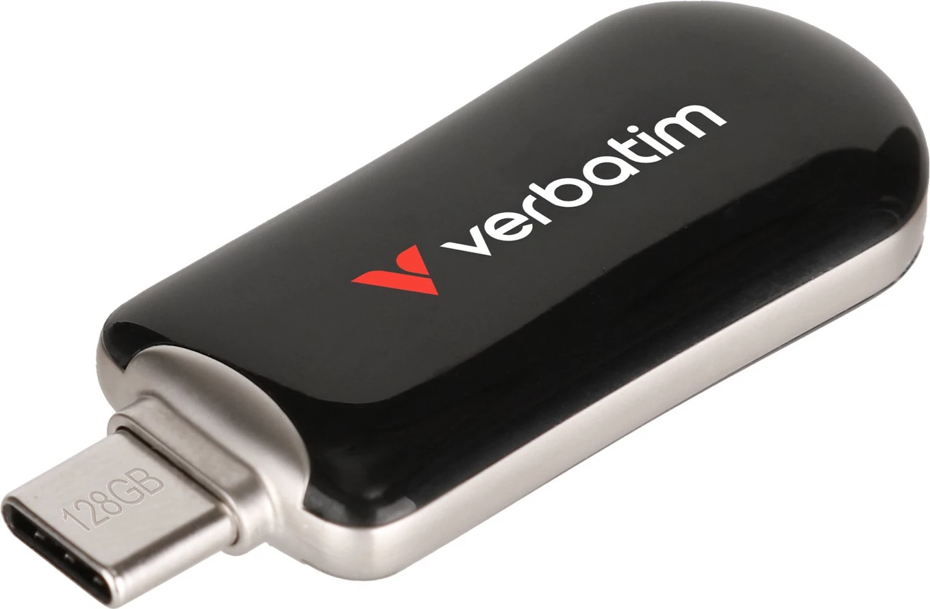 USB za shranjevanje Verbatim Plectra 128 GB, USB Type-C, črn