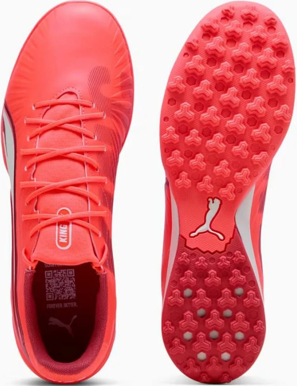 Nogometni čevlji Puma King Match TT M 108313-01, moški, rdeči
