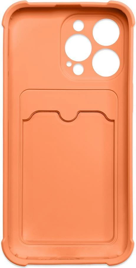 Ovitek za kartice Hurtel Card Armor za Samsung Galaxy A32 4G, silikonski, žep za kartice, oranžen