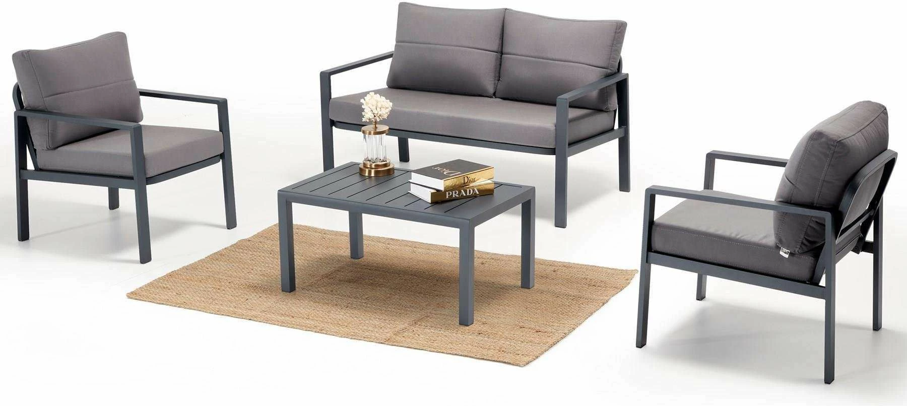 Lounge set za vrt, Siena, antracit