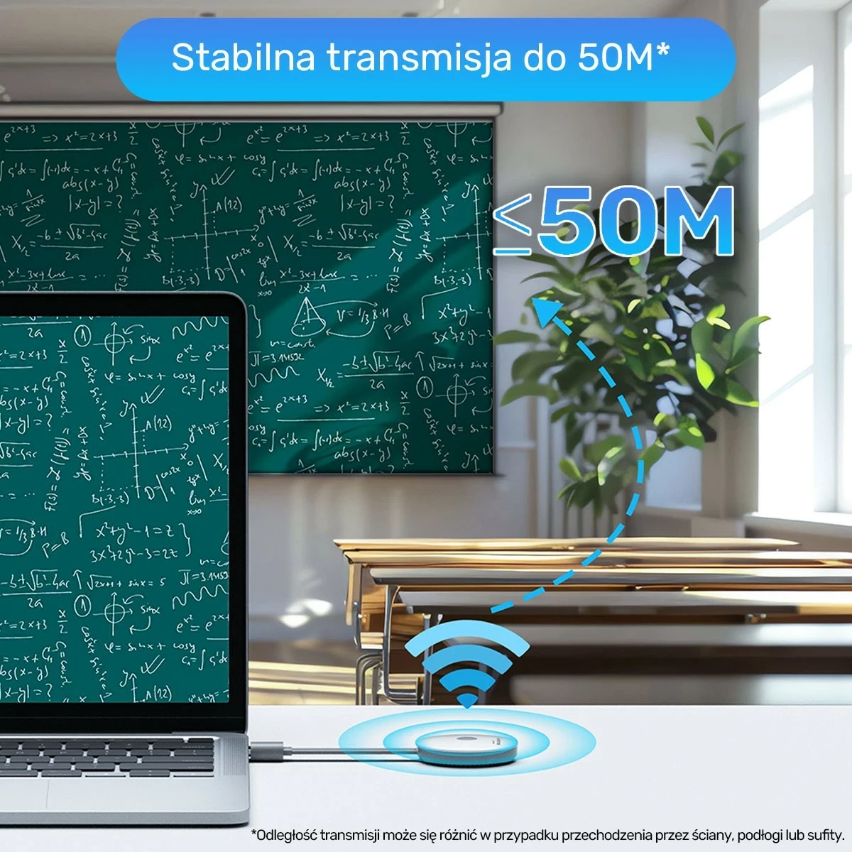 Brezžični HDMI predajnik Unitek, 4K, bel