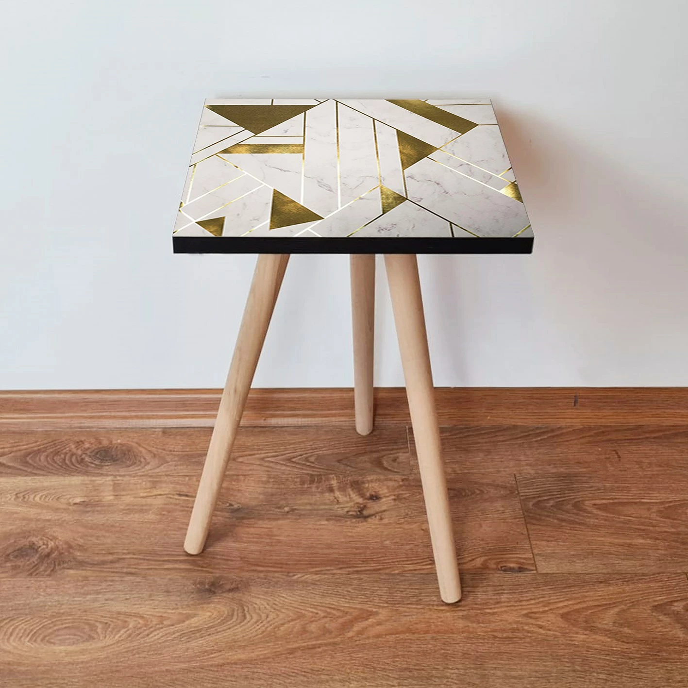 Stranska mizica Skye Decor Shp231, siva in zlata