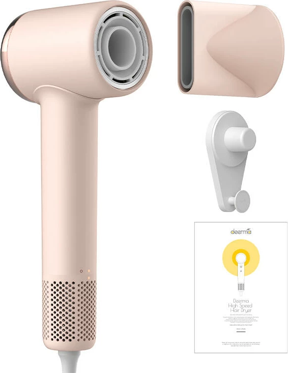 Sušilec za lase Deerma DEM-CF50W, 1400 W, roza