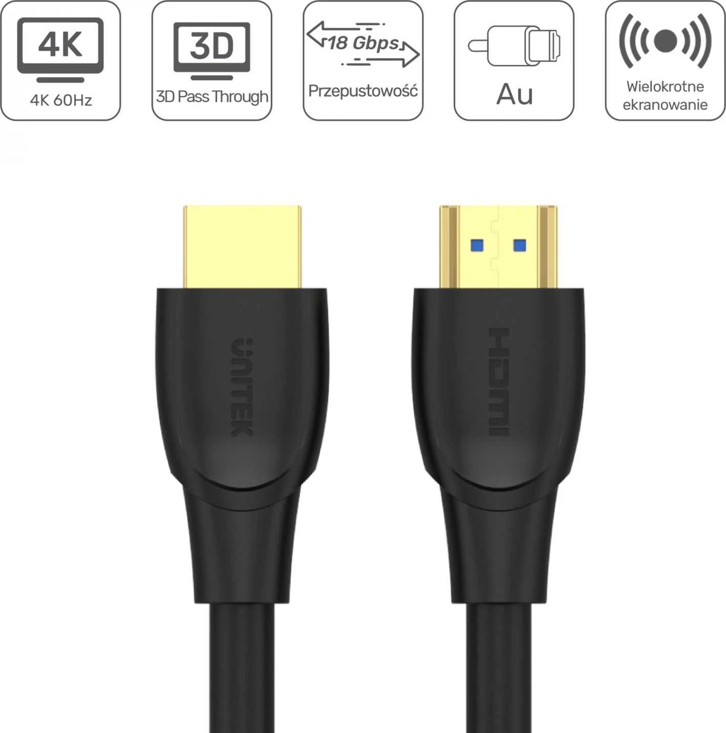 HDMI kabel 2.0, 4K, 7 m, črn Unitek