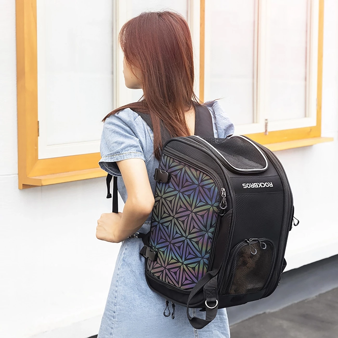 Prenosna torba za živali Rockbros 30140028001, 25 L, črna