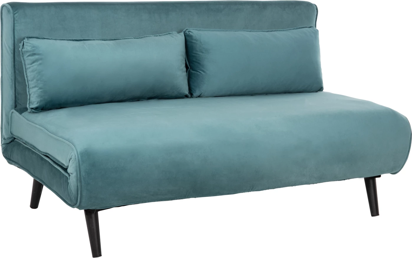 Raztegljiv kavč za 2 osebi ASMA FH3077.15 žamet v mint barvi 140x80x77H cm