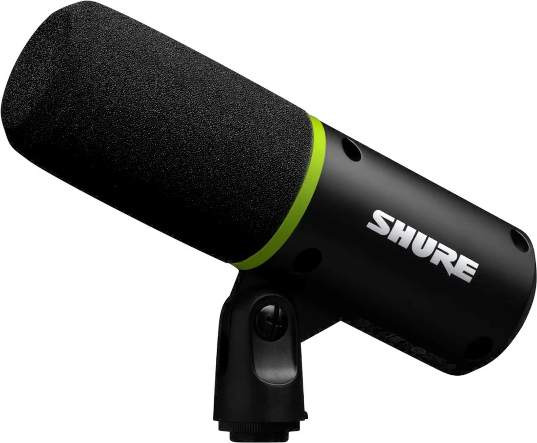 Dinamični mikrofon, Shure MV6, USB-C, za igralce in streamerje, zelen