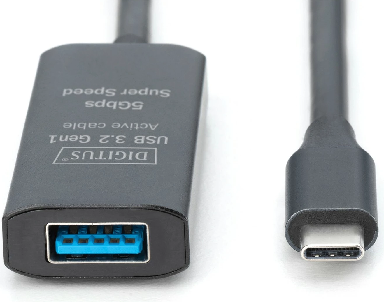 Podaljšek kabla USB-C na USB-A Digitus 5 m, črn