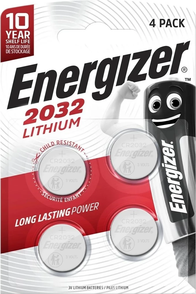 Baterija CR2032 Energizer, 3V, 4 kosa
