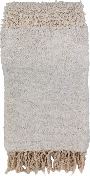 Dekorativna odeja, bela–bež, 180x240 cm, SIMPUL