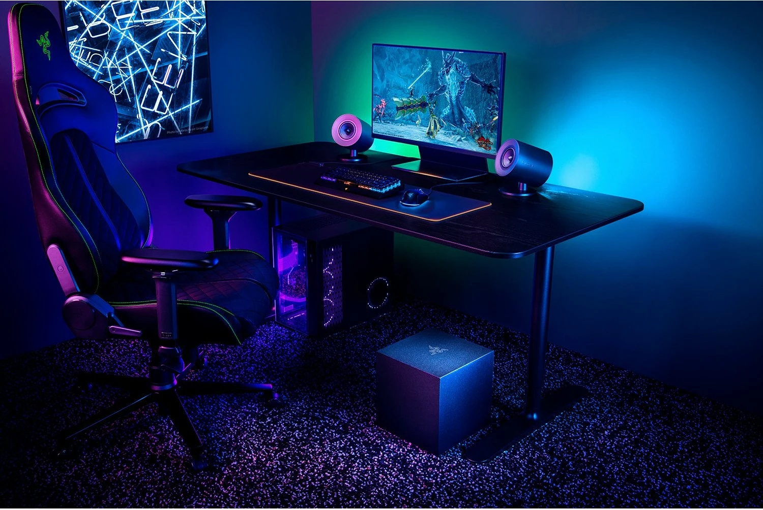 Zvočniki 2.1 Razer Nommo V2, Bluetooth 5.3, USB Type-C, črn