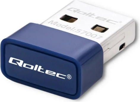 Brezžični WiFi in Bluetooth USB adapter Qoltec 57007, Navy