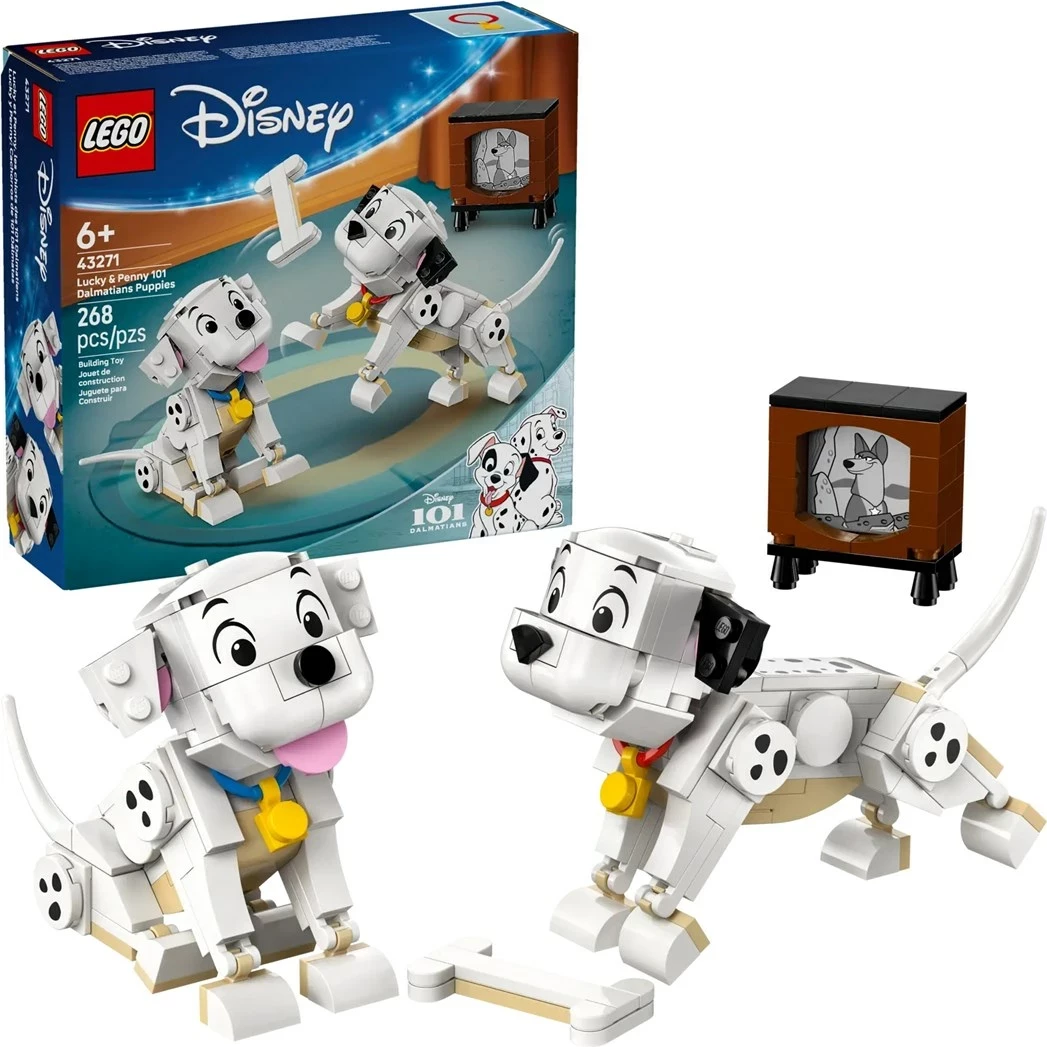 Set LEGO Disney Lucky & Penny, 101 Dalmatincev, 268 kosov