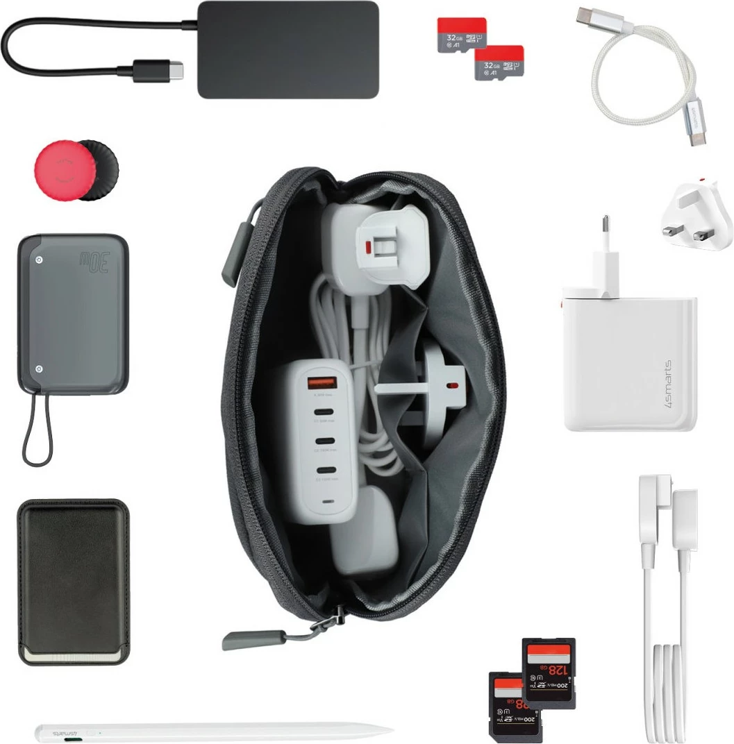Universalni polnilec 4smarts 545100, 100W, 3 USB-C, 1 USB-A, notranji, AC