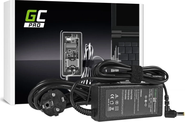 Napajalnik za prenosnik Green Cell AD01P, 60 W, črn