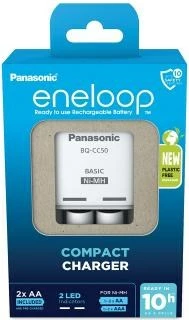 Polnilnik baterij Panasonic BQ-CC50 z 2x AA 2000 mAh, bel