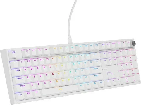 Mehanska tipkovnica Genesis Thor 404, RGB, Gateron Yellow Pro, polna velikost, bela