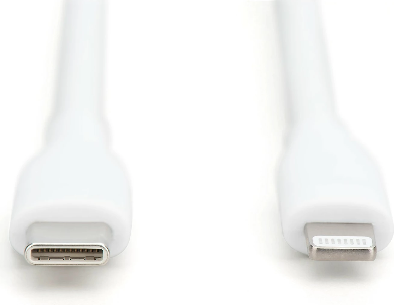 Silikonski kabel Lightning Digitus, 2 m, USB-A na Lightning, bel