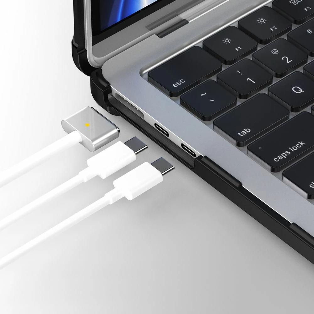 Ovitek, prosojen in črn Tech-Protect SmartShell Pro za MacBook Air 13" M2/M3/M4