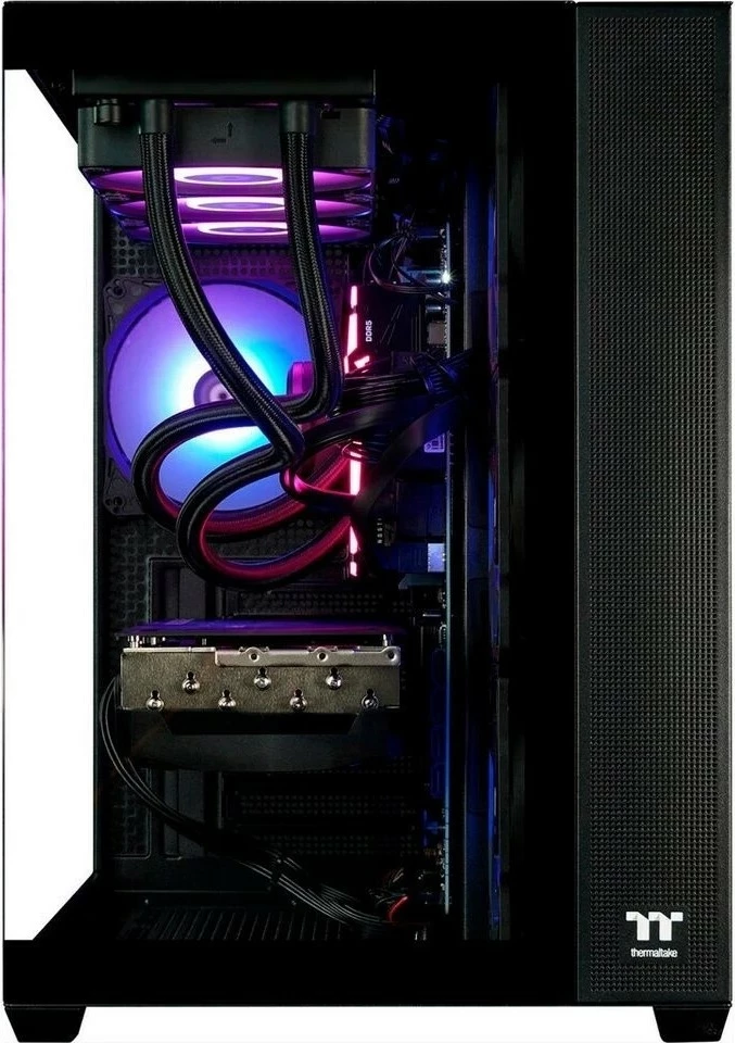 Namizni računalnik Thermaltake FTW RTX 5080, Windows 11 Home, 64-bit, črn/prosojen