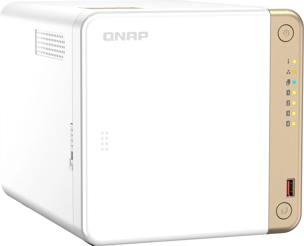 NAS ohišje QNAP TS-462-4G, Intel Celeron N4505, 4 GB RAM DDR4, stolp, bela