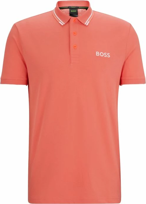 Polo majica Boss za moške, rdeča