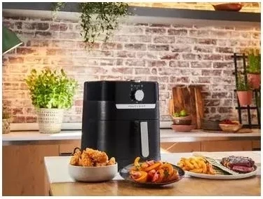 Friteza z zrakom in žar Tefal Easy Fry & Grill, 4,1 L, črna
