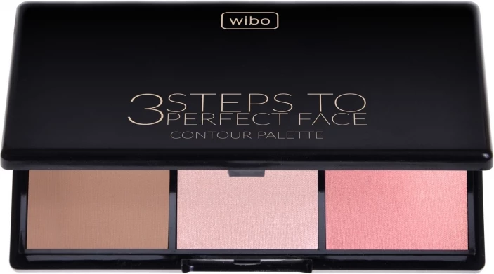 Paleta za konturiranje obraza 3 Steps To Perfect Face Contour Wibo, Light 10 g