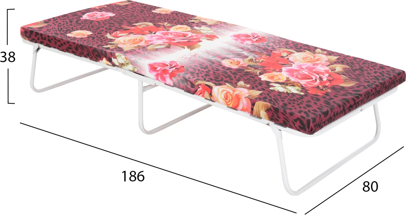 Postelja - Kamp postelja 6cm pena 180x80 blazina z leseno podporo