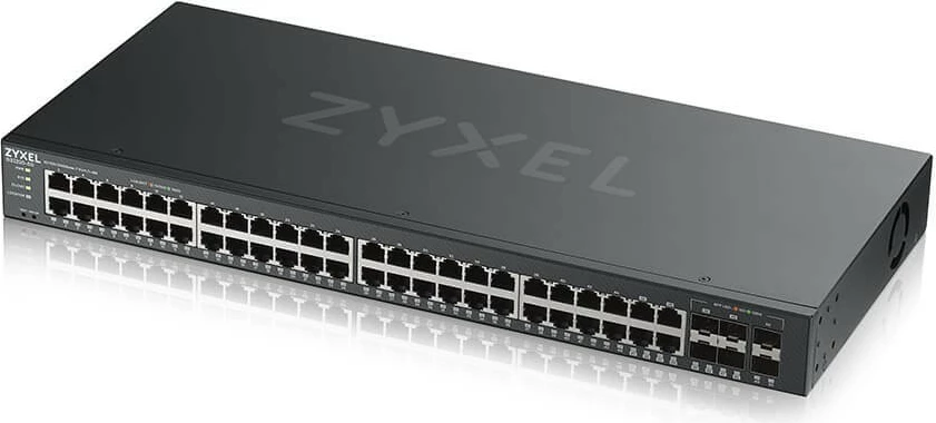 Preklopnik Zyxel GS2220-50, 48+2 vrat, rackmount, Gigabit Ethernet, črn