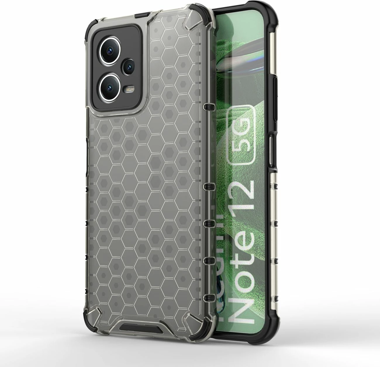 Ovitek za telefon Honeycomb Hurtel za Xiaomi Redmi Note 12 5G / Poco X5 5G, črn