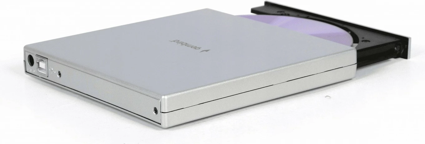Zunanji bralnik/zapisovalnik CD/DVD, Gembird DVD-USB-021-SV, USB 2.0, do 24x CD / 8x DVD, srebrn
