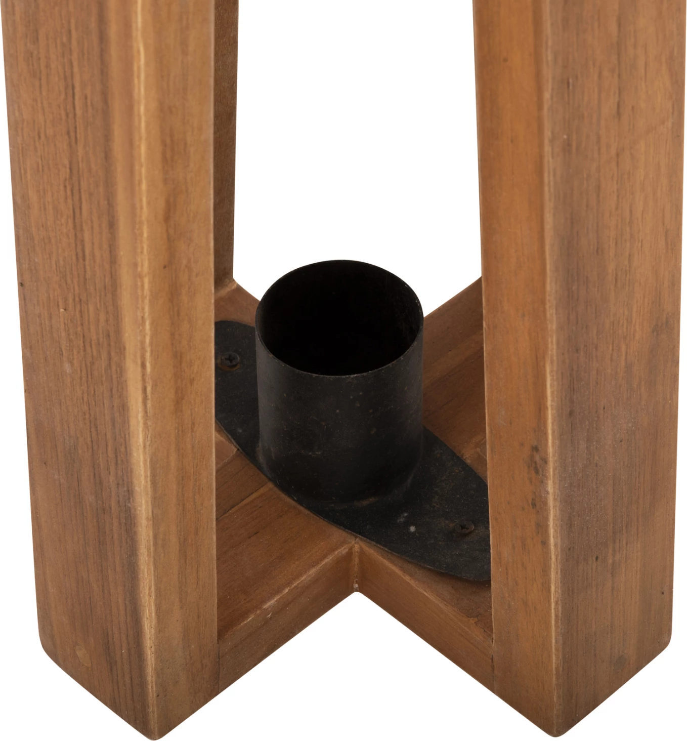 Lanterni za sveče z obročastimi ročaji FH4276 iz tikovine v naravni barvi 24x24x50-61H cm